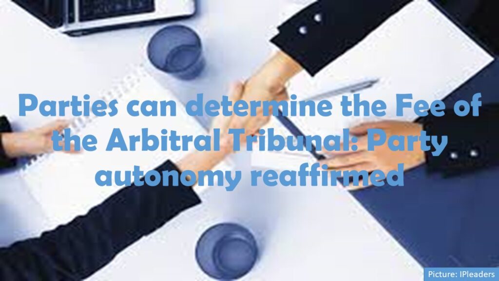 Fee of Arbitral Tribunal