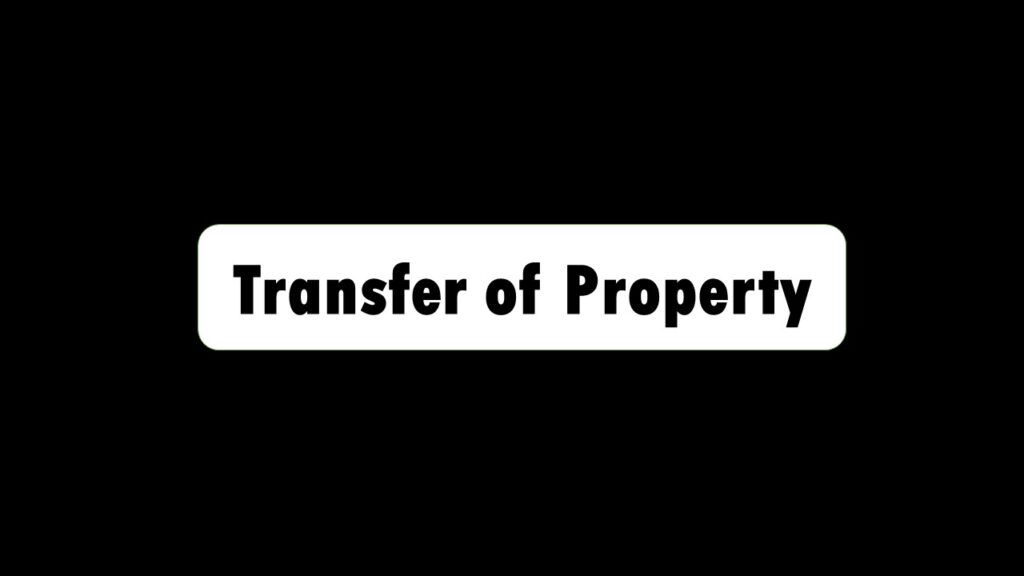 Transfer of Property - Litigating Hand